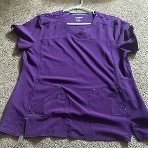 Scrubstar V-Neck eggplant Women's Top
